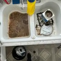 Sink scrub-down — before